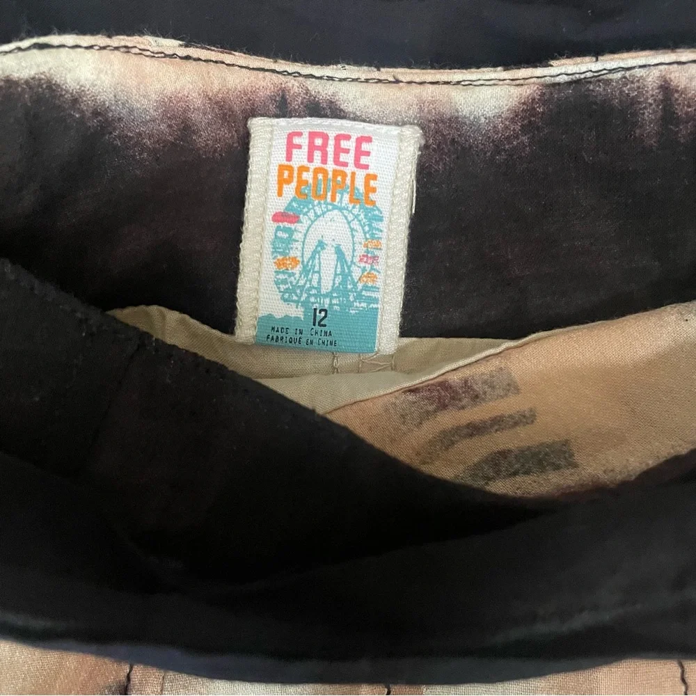 FREE PEOPLE desert dancer tie dye mini skirt